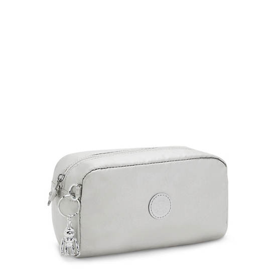 Kipling Gleam Metallic Pouch Väska Silver | SE 1082IL